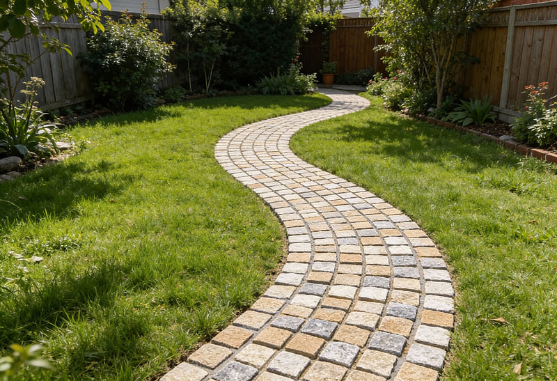 Tiger Skin Granite Cobbles on Mesh Gallery Image 3