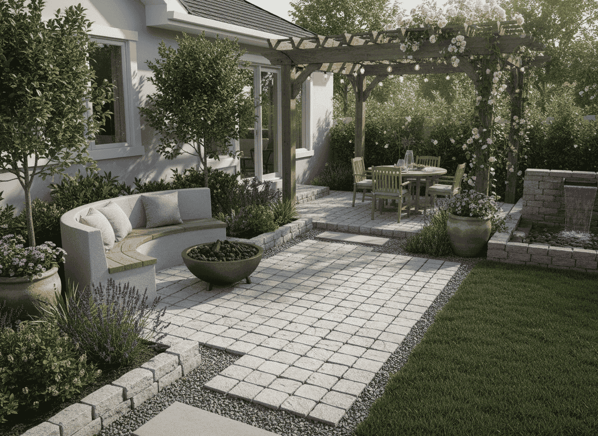 White Sandstone cobbles on mesh Gallery Image 1