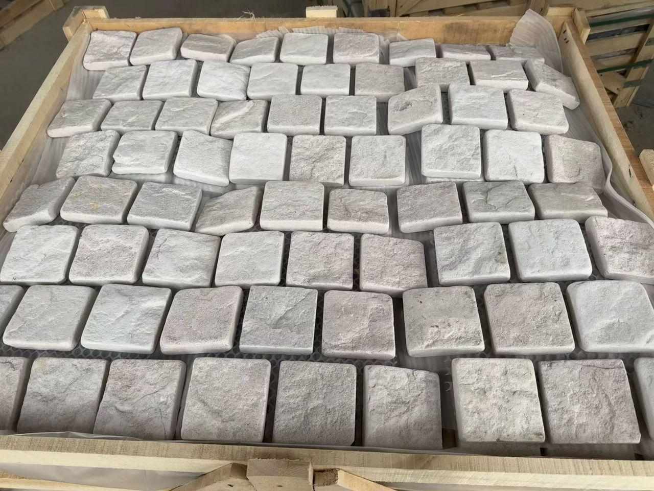 White Sandstone cobbles on mesh Gallery Image 4